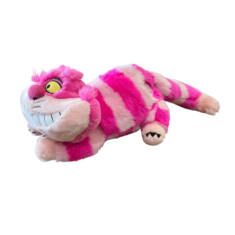 Cheshire Cat Alice in Wonderland Disney Store Pink Plush Toy Stuffed Animal 19"